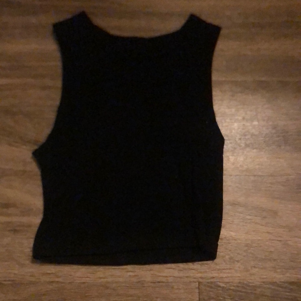 Black Cropped Tank Top